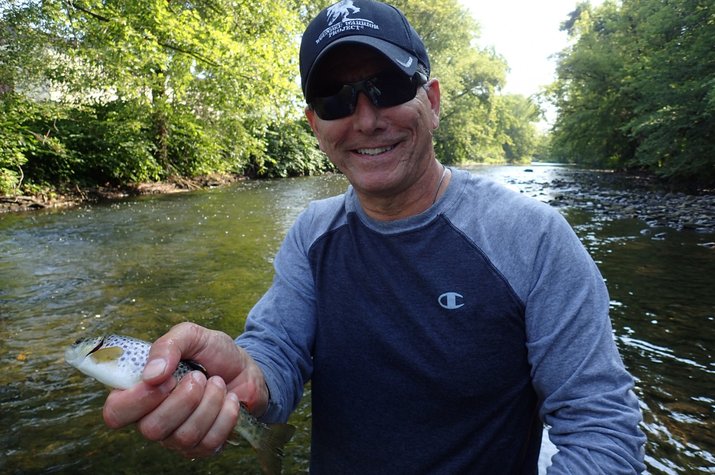 guided fly fishing tours in the pocono mountains with filingo fly fishing for wild brown trout