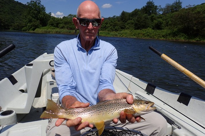 guided fly fishing float trips on the upper delaware river for big trout with jesse filingo