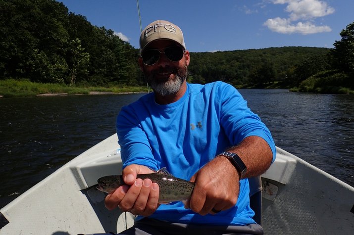 guided fly fishing float tours on the delaware river for trout with jesse filingo of filingo fly fishing