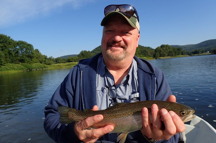 guided fly fishing big trout new york and pennsylvania upper delaware river filingo fly fishing