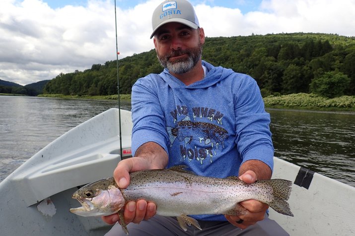 upper delaware river new york and pennsylvania guided fly fishing big brown trout filingo fly fishing