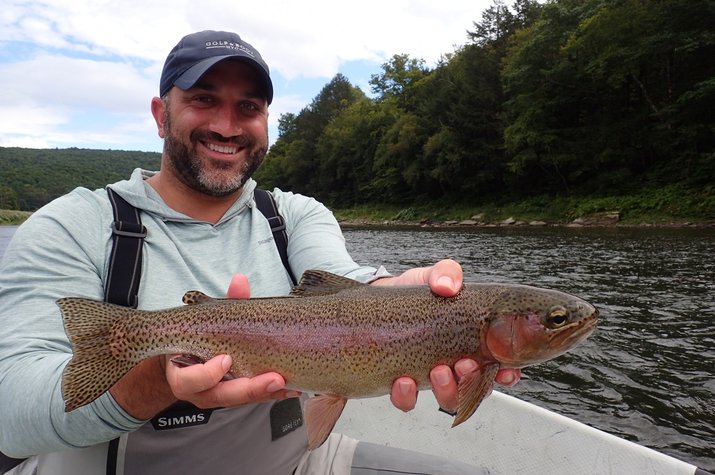 guided fly fishing float tours on the delaware river for big trout with jesse filingo of filingo fly fishing