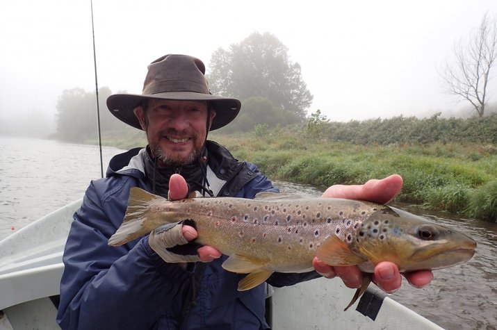 guided fly fishing the delaware river for big brown trout with jesse filingo of filingo fly fishing