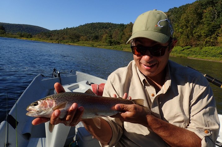 delaware river guided fly fishing float tours for trout with jesse filingo of filingo fly fishing
