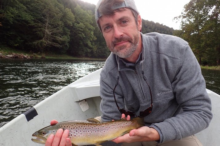 guided fly fishing tours on the west branch of the delaware river for brown trout with filingo fly fishing and jesse filingo