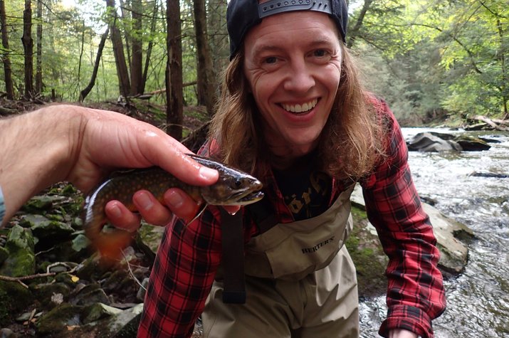 guided fly fishing tours in the pocono mountains for wild trout with filingo fly fishing 