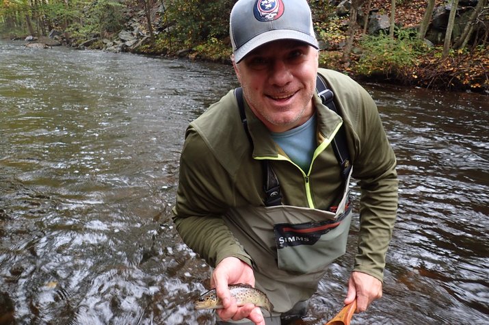 pocono mountains guided fly fishing trips with jesse filingo of filingo fly fishing for wild brown trout in the poconos