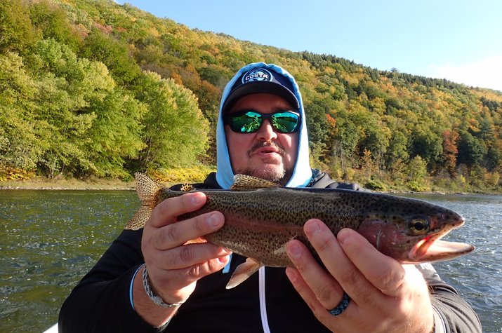 guided fly fishing upper delaware river trout pocono mountains trout jesse filingo