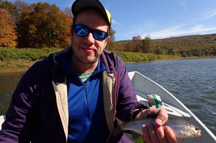 guided fly fishing tours on the delaware river for wild rainbow trout with jesse filingo of filingo fly fishing