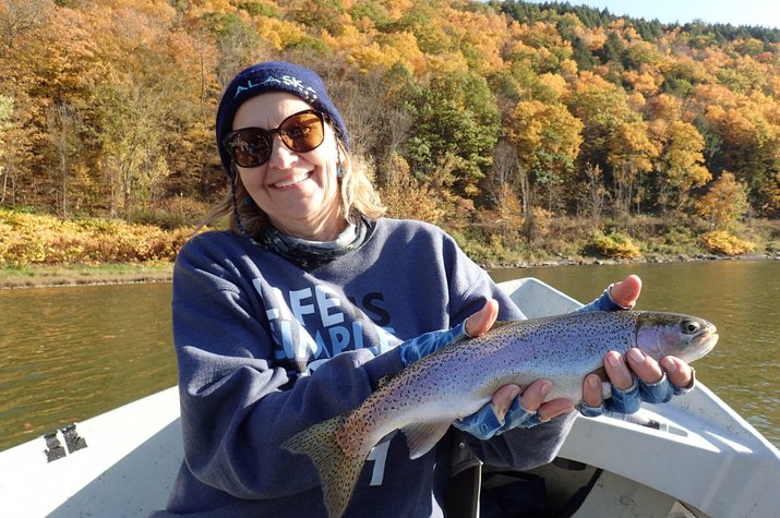 guided fly fishing pennsylvania and new york upper delaware river trout jesse filingo of filingo fly fishing