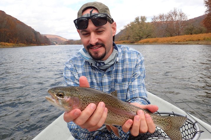 guided fly fishing float trips new york and pennsylvania upper delaware river and west branch delaware river trout jesse filingo