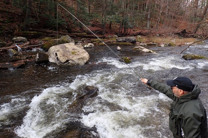 guided fly fishing trips in the pocono mountains for wild brown trout with jesse filingo of filingo fly fishing