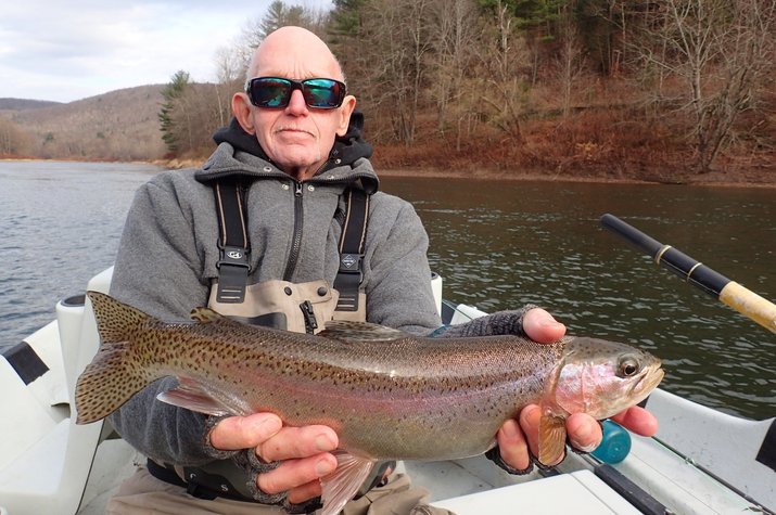 guided fly fishing float trips on the delaware river for big rainbow trout with jesse filingo of filingo fly fishing